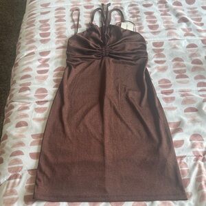 Streetwear Society Brown Mini Dress